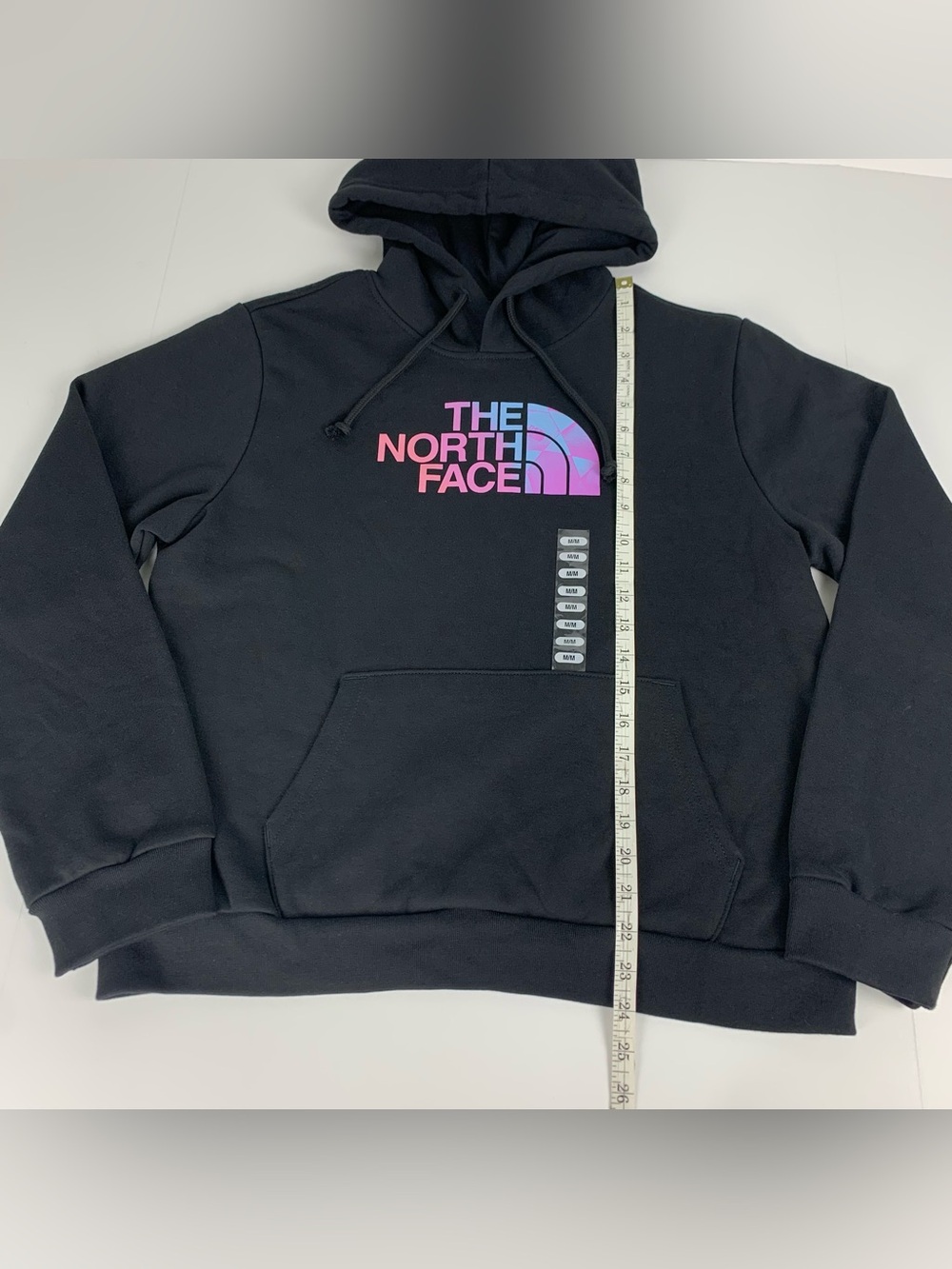 The North Face Hoodie Circular Design Black Pullover Sweatshirt Womens Medium - Picture 5 of 8
